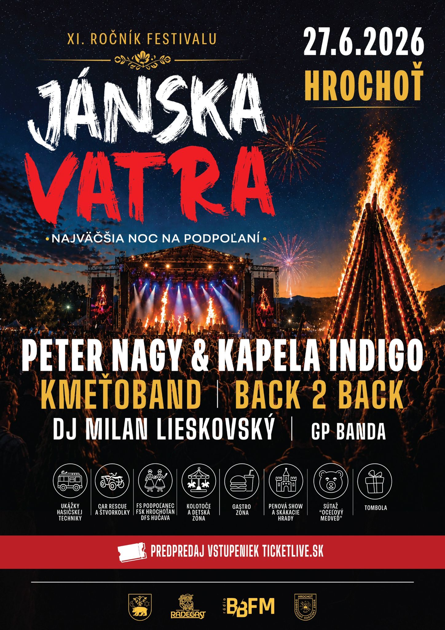 Oficiálny plagát Jánska vatra 2026